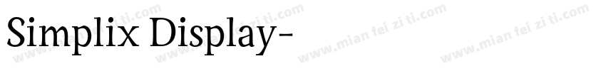 Simplix Display字体转换